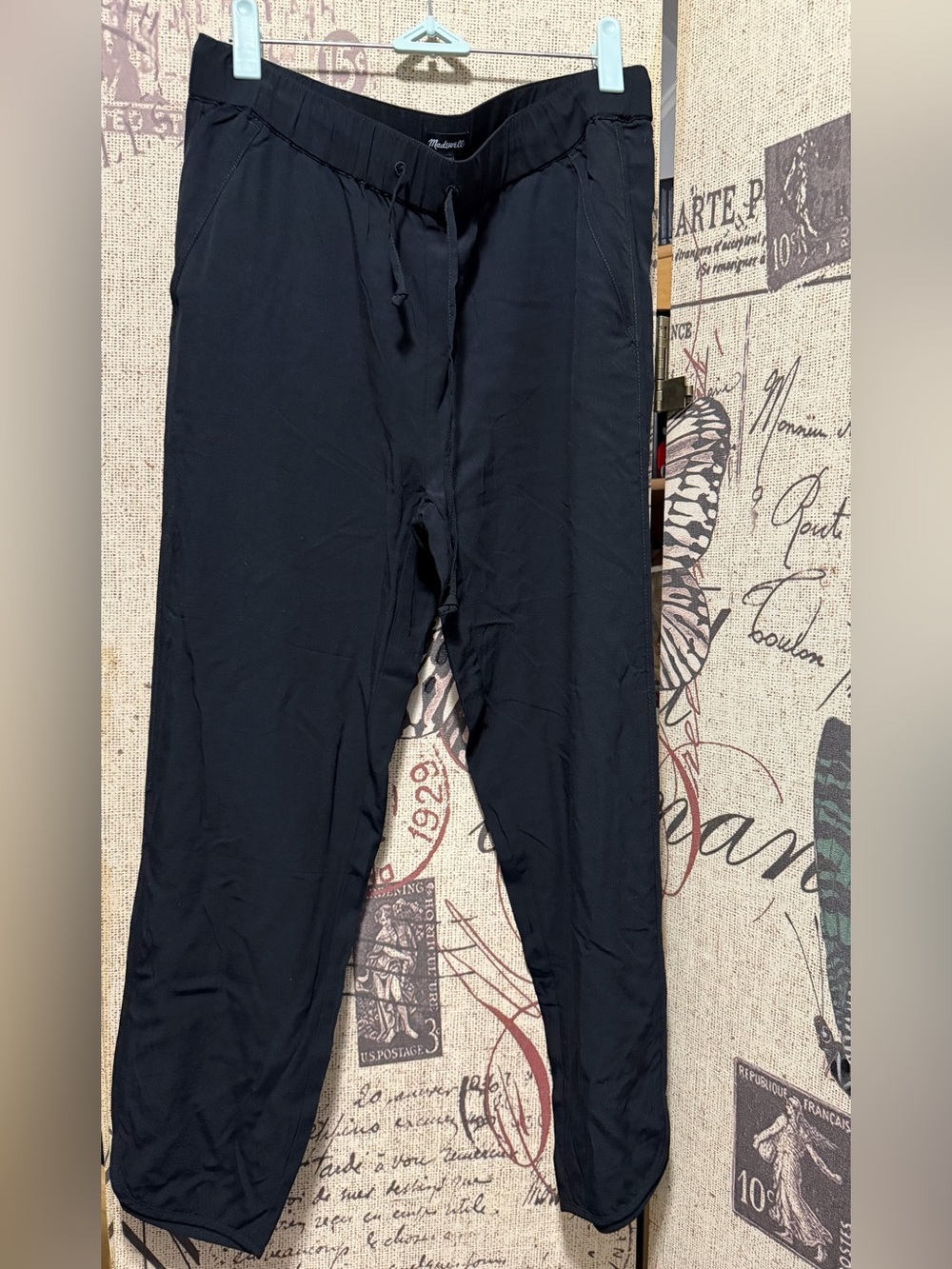 Madewell Black Drawstring Waist Pants